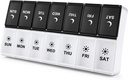 DANYING Large Pill Organizer 2 krát denně, Týdenní box na PM případ, denní noc Kontejner 7 Vitamin Case dvakrát
