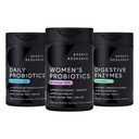 Sports Research All Vegan: Daily Probiotics with Prebiotics (60 miliard CFU), Digestive Enzymes with Probiotics & Ginger (Plant based) & Women 's Probiotics with Prebiotics (65 miliard CFU)