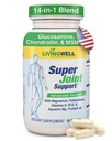DODATEČNÁ SPOLEČNÁ PODPORA: Glucosamine, Chondroitin, MSM, Turmeric, Kolagen & FruiteX-B Společný dodatek, Maximum Pain Management, Bone & Muscle Health, Flexibility & Mobility pro muže a ženy, 90 Kapsle