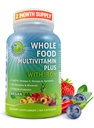 Vegan Whole Food Daily Multivitamin se železem, Methylovaný multivitamin pro ženy a muže, vyrobený s ovocem a zeleninou, B- komplex, Probiotika, Enzymy, CoQ10, Omegas, Turmeric, Non- GMO, 180 Počet