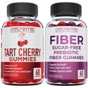 Atlantis Nutrition Tart Cherry 60 Gummies + Sugar Free Prebiotic Fiber Gummies pro dospělé 2- Pack (120 Gummies)