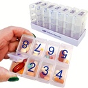 e- pilulka 8 krát denně x 7 den Velký týdenní pilulkový organizátor, vitamín, a medicína Box (jasné)