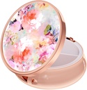 Rouidr Pill Box, 3 Complex Medicine Pouzdro, Malé Pill Box pro Purse & Pocket, Metal Travel Pill Box, Pill Container Medicine Holder Vitamin Container, Unique Gift, Rose Gold (Watercolor Flower)