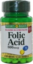 Nature 's Bounty Folic Acid 800 mcg Tablety Maximální síla 250 ea (balení po 5)