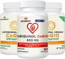 CoQ10 600mg 1PCS Bundle s 1000mg Lipozomální CoQ10 Ubichinolový dodatek 2PCS
