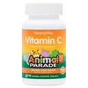 Natures Plus Animal Parade Sugar- Volný dětský vitamin C, přírodní pomerančový džus Flavor - 90 Žvýkací zvířata Shaped Tablety - Imunitní podpora - Gluten Free - 45 Servings