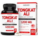 Tongkat Ali For Men (Longjack) Eurycoma Longifolia Extract 1200mg Per Serving, 120 Kapsle - Longjack Tongkat Ali for Men 's Health & Vitality Support - Test třetí strany, USA Made & Non- GMO