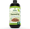 Bylinné tajemství Organic Flaxseed Oil Dodatek 124; 16 Fl. Oz. (473 ml) 124; Non-GMO Oil 124; Made in USA