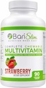 BariSlim Kompletní Chewable Bariatric Multivitamin s 45 mg železa - Bariatric Multivitamin pro post Bariatric chirurgie včetně Gastric Bypass a Gastric Sleeve - Jahoda (90 Počet)