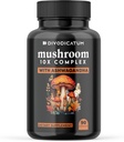 Komplexní doplněk organické houby s Ashwagandha. Lion 's Mane, Reishi, Cordyceps, Chaga, Turkey Tail & More - Focus, Energy, and Brain Booster (90 Count)