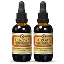 J.CROW 'S ® Lugol roztok jódu 2% 2 oz (2 láhve) - Premium jód & kalium iodid Liquid, gluten &, Alkohol- Free Natural Brine Extract, No Expiration