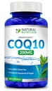 Generický přírodní vitamin Coq10 200mg, 200 tobolek, rychlá absorpce - gluten zdarma & Non- GMO