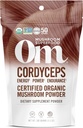OM MUSHROOM SUPERFOOD Cordyceps Organic Houby Powder, 3.5 Ounce, 50 Servings, Energy, Power, Stamina a Endurance Supplement for Sports Performance