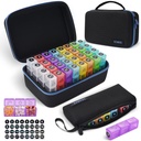 Měsíční Pill pořadatel 3X denně s přenosným 7- denní cestovní medicína Organizační pytel, Velký Pill Box s 32 Denní Compartments, 30 Den Pill Case Medicine Organizátor pro vitamín, dodatek a léky