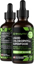 SimplyVital Chlorofyl Kapalné Kapky pro čistou pleť & Energy Boost - Imunitní Supplement - Made in USA - Liquid Chlorofyll for Gut Health - Interní deodorant - Antioxidant - 2 FL OZ