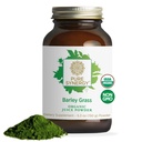 PURE SYNERGIE Organic Barley Grass Juice Powder 124; Chlorofyl- Rich Green Powder 124; Organic Cold- Pressed Barley Grass Juice OF 124; for Energy, Detox, and Digestion Support (5.3 oz.)