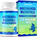 Akkermansia Probiotic, GLP-1, Živý kmen Probiotika pro ženy a muže, GLP 1 dodatek pro Gut zdraví, stravitelné, Metabolické *, imunitní, s chromem, zelený čaj Leaf, 60 kapsle