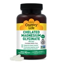Země život Chelated Magnesium Glycinate 400mg, 90 Tablet, Certified gluten zdarma, Certified Vegan, Certified Halal, Non- GMO ověřené