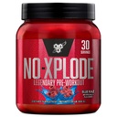 BSN N.O.-XPLODE Pre Workout Powder, Energetický dodatek pro muže a ženy s creatine a beta- Alanin, Flavor: Blue Raz, 30 Služení