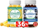 Lunakai Vitamin D3 a Elderberry Gummies Bundle - Imunita, Kostní a Mood Supplement pro dospělé a děti - Non- GMO, No Corn Syrup, Všechny přírodní Gummy