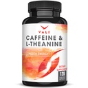 VALI Caffeine 50mg & L Theanine 100mg - Caffeine Pills & L- Theanine pro Smart Smooth Energy & Focus Dodatek. Nootroppic Brain Booster Kognitivní podpora Stack & Focured Clarity. 120 Veggie Kapsle