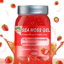 Sea Moss Gel, Organic Raw Irish Seamoss Gel Advanced Superfood, Imunitní a trávicí podpora, Vitamin a minerály dodatek (Strawberry, 18.5OZ)