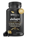 6-in-1 Shilajit dodatek 300mg, Mood a Energy Supplement s 60mg čisté Ashwagandha, Rhodiola Rosea Panax Ginseng pro imunitní podporu, paměť a zaměření, 85 + stopové minerály, 60 Kapsle