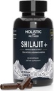 Čisté Himalájské Shilajit pro muže a ženy - 120 Shilajit Resin Kapsle s mořem Moss, Ashwagandha, Rhoddiola a Ginko Biloba - Podporuje energetický boost a imunitní podporu (120 Počet)