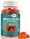 Maxi Health 1mg Melatonin Gummies - Děti Melatonin Chewables s přírodní třešňovou a oranžovou příchutí - Doplněk pomoci pro dospělé a děti Restful Nights (60 Počet)