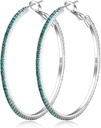 925 Sterling Silver Náušnice Velký Rhinestone Hoop Náušnice Big Cubic Zirconia Hoop Náušnice Thin Rhinestones Kulaté Náušnice pro ženy 20 / 30 / 40 / 50 / 60 / 70mm Třpytivé obruče s krystaly pro ženy