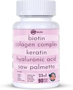 Kolagen 1000mg Rhoddiola Rosea 2500mg Biotin 10,000mcg, kyselina hyaluronová, DHT blokátor, vitamín C & E, kyselina listová, Aloe Vera, Quercetin, zelený čaj, keratin, MSM - 90 Počet (90 Počet balení 1)