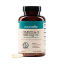 NatureWise Omega 3 Fish Oil - 500 mg na litr - EPA & DHA - Imunitní podpora, Brain Health & Optimal Wellness - Gluten and Soy Free, Non- GMO - 90 Softgels [3-Month Supply]