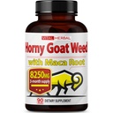 Vital Herbal Horny Kozí Tráva Kapsle pro maximální sílu s Maca Root Tribulus Ashwagandha Tongkat Ali Panax Ginseng pro muže ženy, zvýšení energie (90 Počet (balení po 1))