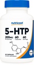 Nutricost 5- HTP 200mg, 60 Vegetariánských kapslí (5- Hydroxytryptofan) - Non- GMO & gluten zdarma