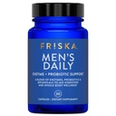 FRISKA Men 's Daily Digestive Enzyme and Probiotics Supplement, Natural Support for Men Digestive Health, Floating, Gas, Požití Relief, Podporuje Gut Health, Lactase a B- Vitamíny, 30 Kapsle