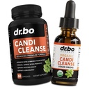 Candi Cleanse Support Supplement Pills & Drops - Organic Oregano Oil Drops Liquid & Black Walnut Wormwood - Extra síla přírodní ústní Gut Cleanser Detox Zdravotní doplňky & Kapsle kyseliny Capsule
