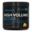 Pescience High Volume Stim- Free Pre Workout Pump Powder, Nitric Oxide Booster s L Citruline & L Arginine Nitrát, Non-Stim Prework pro muže a ženy, 36 Scoops, Sour Peach Candy