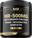 NAD + Doplněk k Nikotinamidu Ribosidu, Resveratrol, Quercetin - 90 Počet - 90 dní dodávky