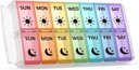 Týdenní Pill Organizátor 2 krát denně extra velké 7 den snadné vyplnit rychlé vyplnění přenosné Fullicon AM PM Pill Box pro dodatek, vitamin, a medicína - (patent registrován)
