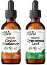 Wild & Organic Ceylon Skořice Tincture 2 fl oz & Gymnema Leaf Tincture 2 fl oz