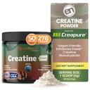 EarthNutri Creatin Monohydrát Powder - Čisté Creatine dodatek pro svalovou sílu, sílu a výkon - Non- GMO, Sugar- Free, Additive- Free - pro muže a ženy, ochucené 250g