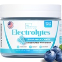 Nulový cukr - Sur Blue Candy Electrolytes Powder - Refreshing Hydration - Kofein Free Energy - Všechny přírodní složky - Vegan, Keto & Paleo - Sugar Free Electrolyte Powder Drink Mix - 30 Podání