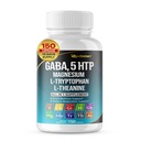 GABA 5-HTP L-tryptofan L-theanin Vitamin D3 Vitamin B6 Svatý bazalka Valerian Heřmánek Ginkgo Biloba Ginger - 150 Kapsules - Vyrobeno v USA