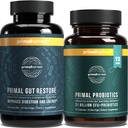 Primal Harvest Probiotika & Gut Zdravotní doplňky pro ženy a muže Pre a Probiotika s 31 bilion CFU a Gut Obnovení pilulky Bundle