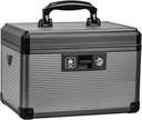 Medicína Lock Box s klíčem, Alluminum Alloy Box pro léky, První pomoc Box s odstranitelnou zásobník pro skladování léků & pilulky pro domov, Black 12 * 7.68 * 7.87 Inch