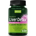 Silymarin Mléko Thistle Játra Detox Kapsle pro Tlustá játra, Alcachofa y Cardo Mariano con Silimarina para el Higado Graso, Játra vyčištění Detox a opravy Formule w / Artichoke Extract. 120Počet
