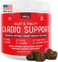 iHeartDogs Heart & Vitality Cardio Support for Dogs - Dog Heart Health Supplement with Anchovy Oil, Taurie, Flaxseed, Arginin, Blueberry Extract, Coenzym Q10