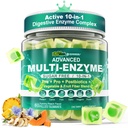 Hudební Enzymy Gummy pro ženy a muže, Multi- Enzymy s 90Billion CFU Probiotika a Prebiotika & Postbiotika, Zeleninové a ovocné Vláknité směsi, Super Enzymy pro stravovací & Gut zdraví, imunitní, 60Cts