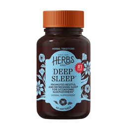 Byliny Etc. Sošky pro hluboký spánek - Příplatek na podporu spánku - Rest & Calming Support with Passionflower, Heřmánek & Lemon Balzám - 60 Sošky (60 Služeb)