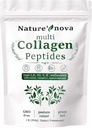 Přírodní Nova Multi kolagen Peptidy Powder - Typ I, II, III, V, X s Biotin, Hyaluronic acid, Vitamin C - Neochucené, snadno rozpuštěné, Non- GMO